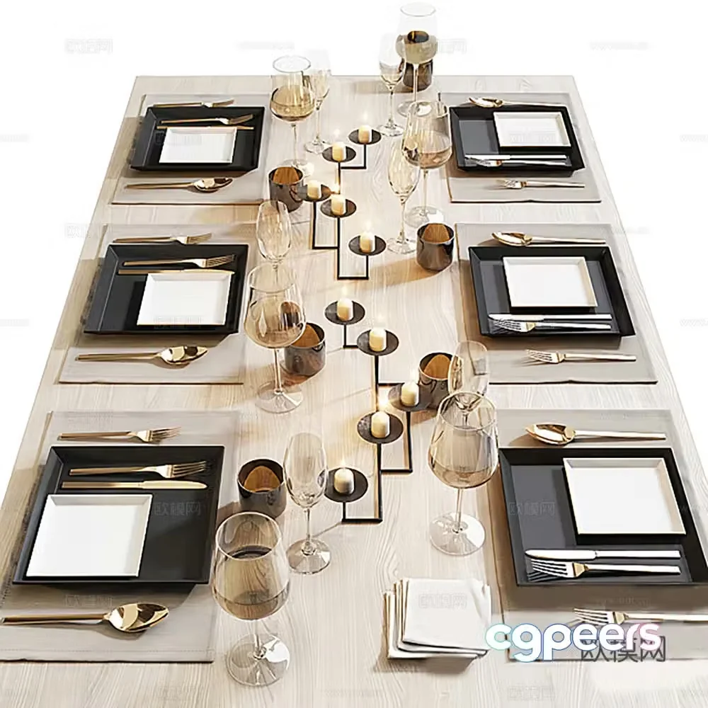 Tableware ornaments Dining table ornaments 3D model