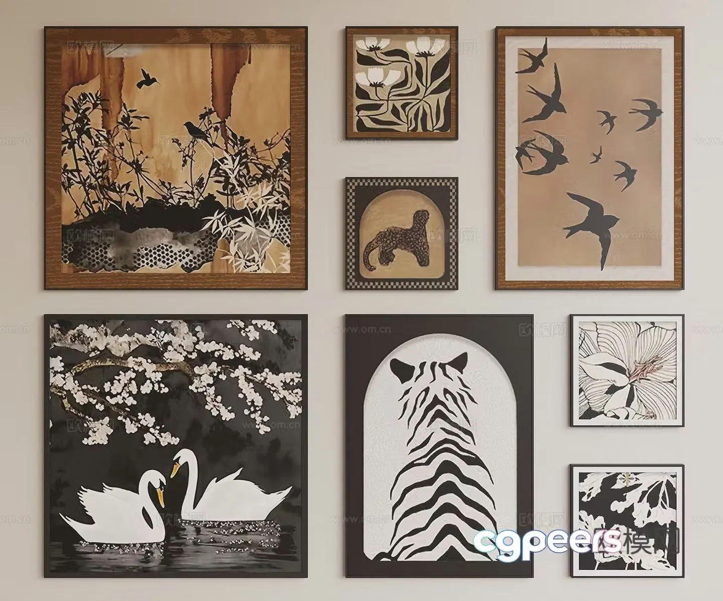 3D model of medieval hanging paintings