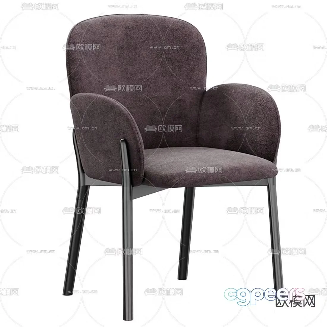 Cassina fabric side chair 3d model