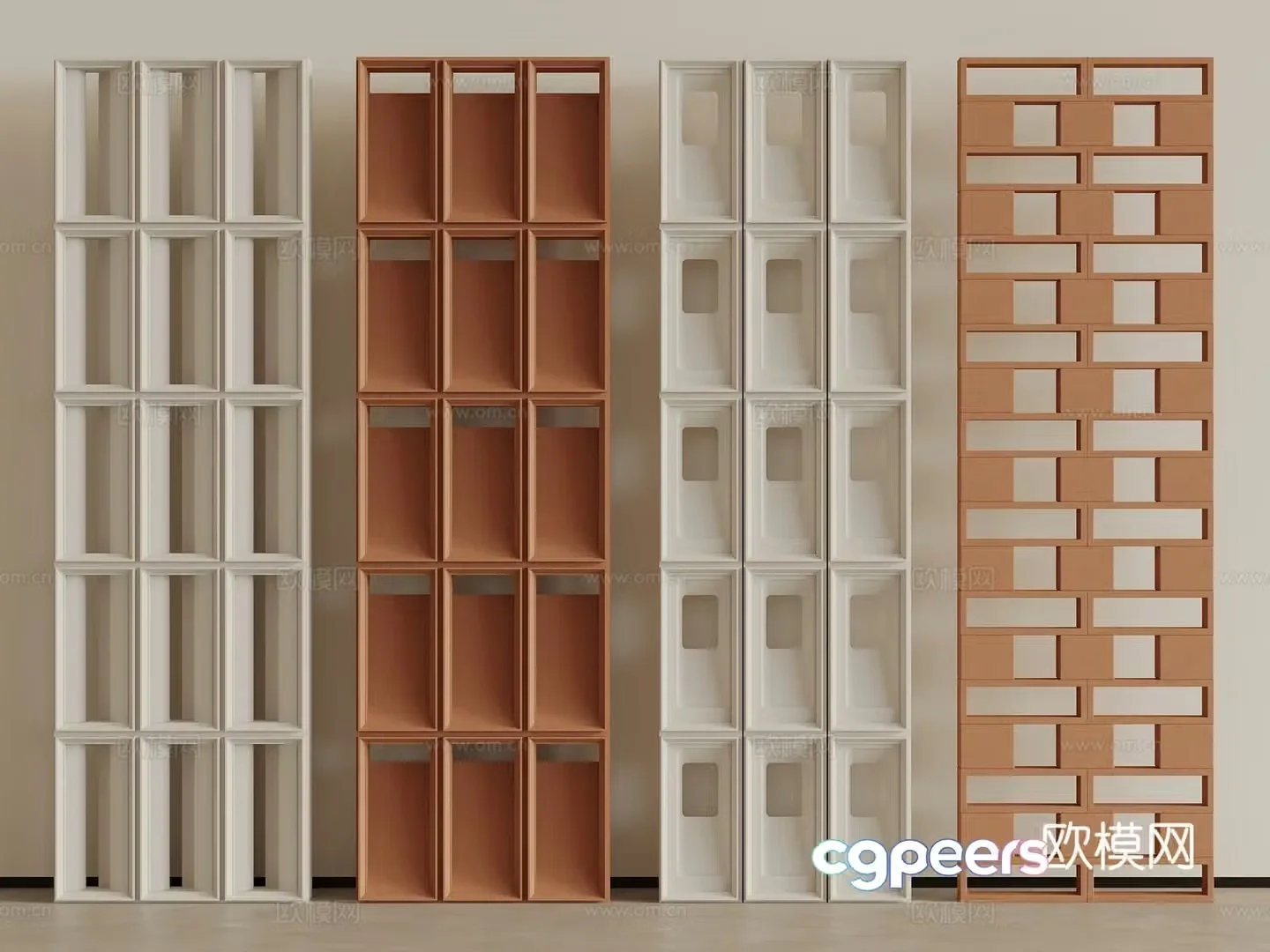 Wasabi cement bricks Cement brick partitions Red bricks Flower tiles Hollow prefabricated 3D model