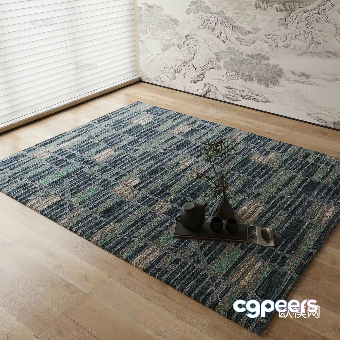 New Chinese carpet 3D model