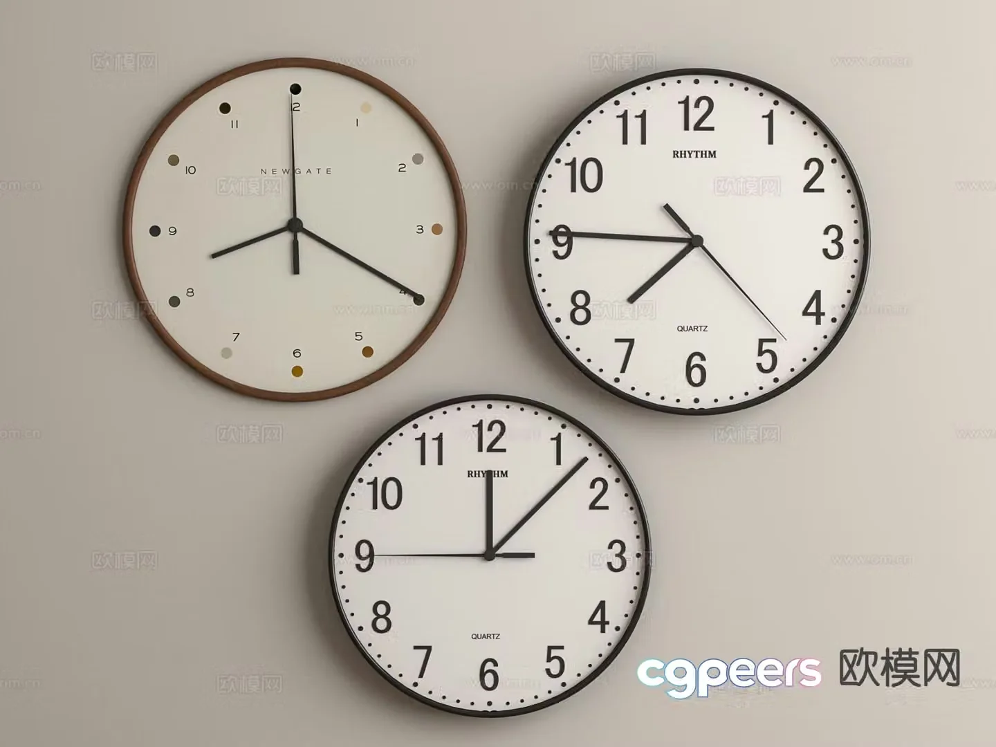 clock wall clock clock 3d model