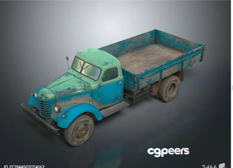 Rusty Old Truck 3D Model – 13857 – VRAY Render