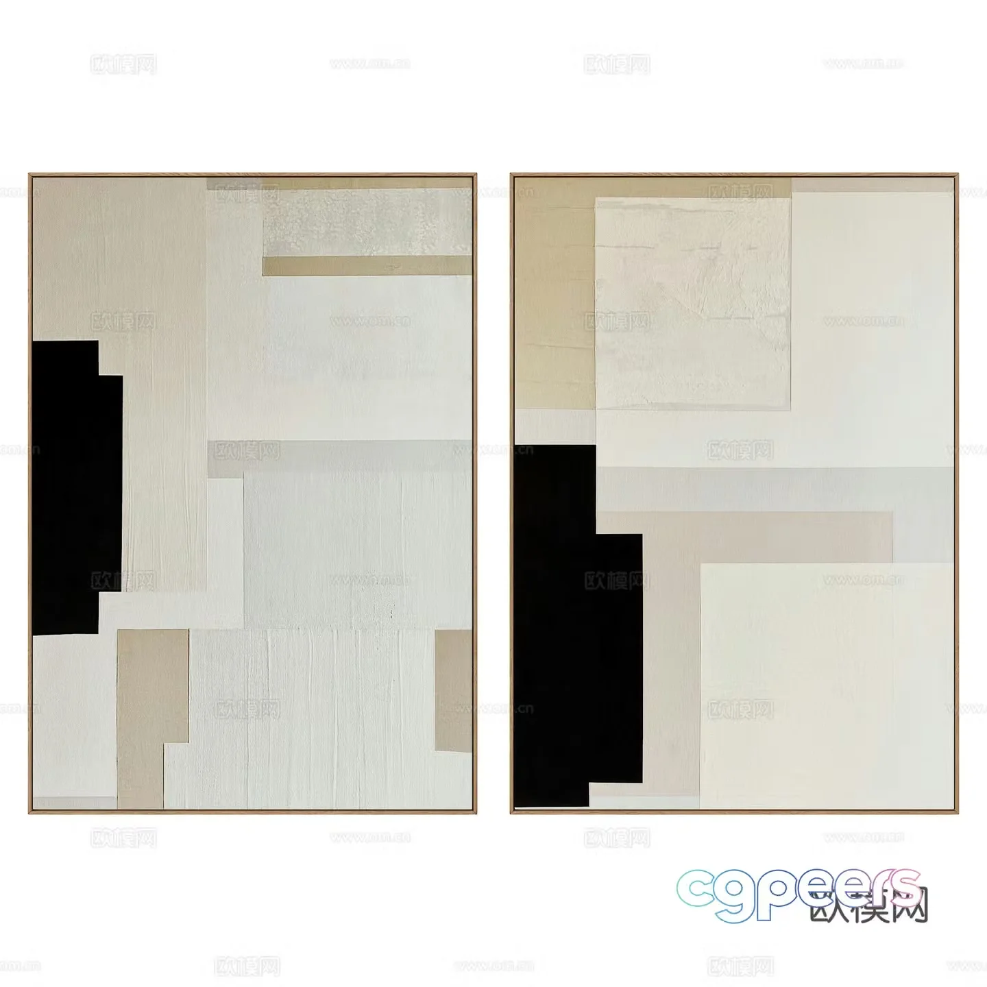 Modern hanging painting 3d model