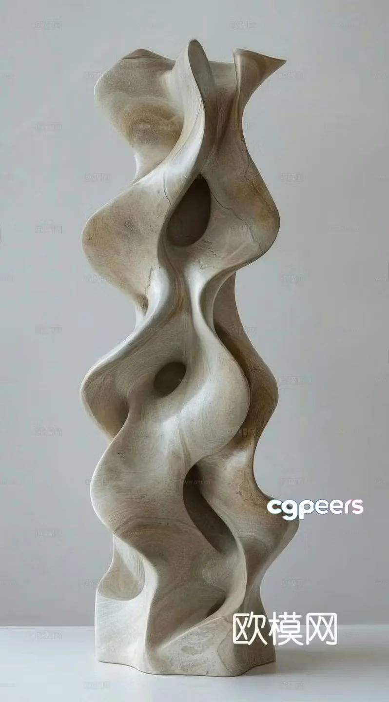 Modern minimalist art installation Modern sculpture ornaments Modern stone ornaments Special shape ornaments Abstract 3D model