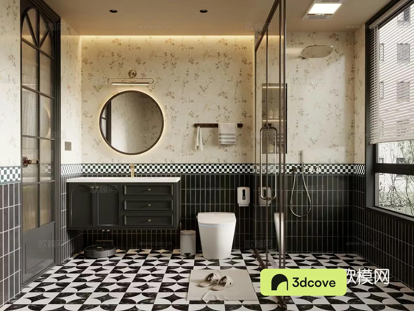 French bathroom cabinet toilet