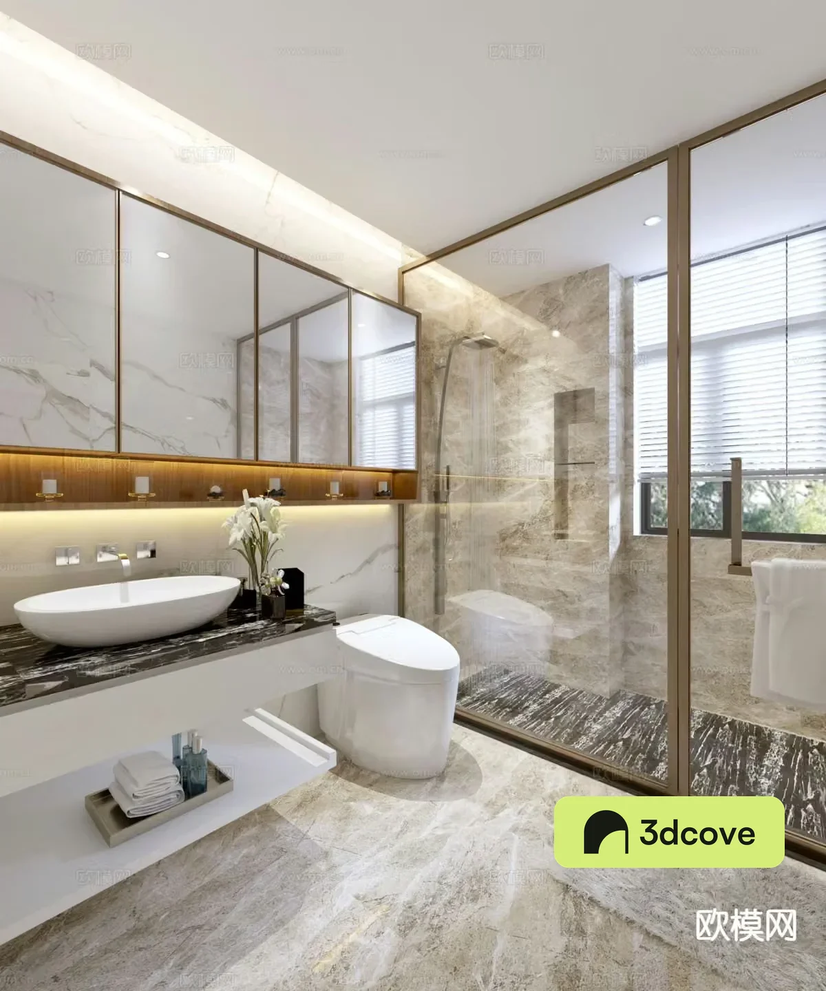 Light luxury bathroom