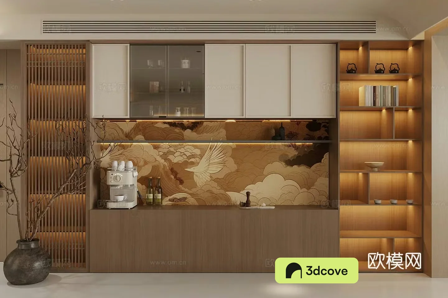 New Chinese sideboard tea cabinet sideboard refrigerator sideboard meal preparation sideboard finished tea cabinet
