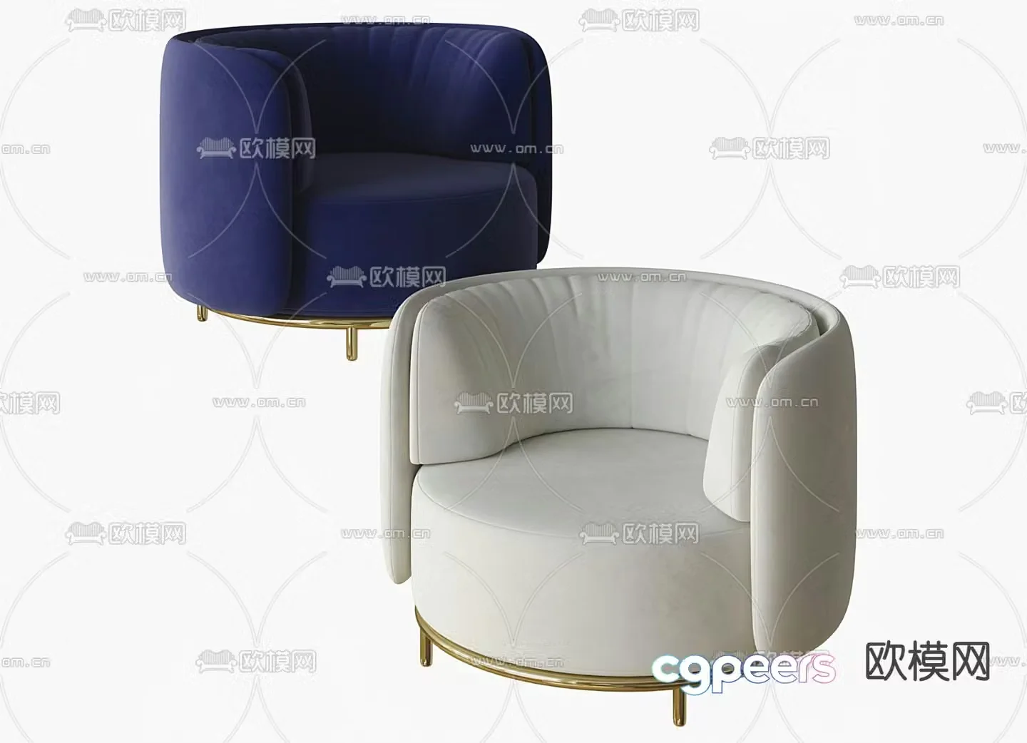 poliform single sofa leisure sofa 3d model