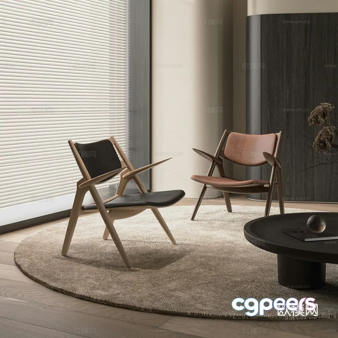 Modern leisure chair 3d model
