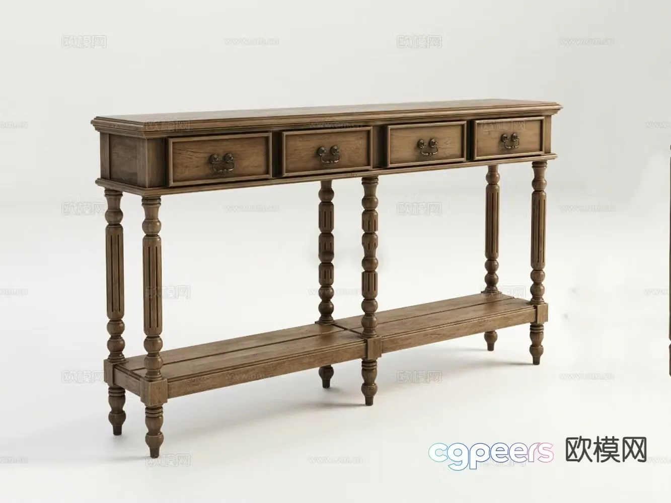 American side table entrance table end view table 3D model
