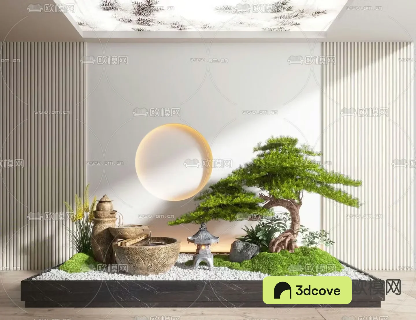 New Chinese style landscaping indoor landscaping