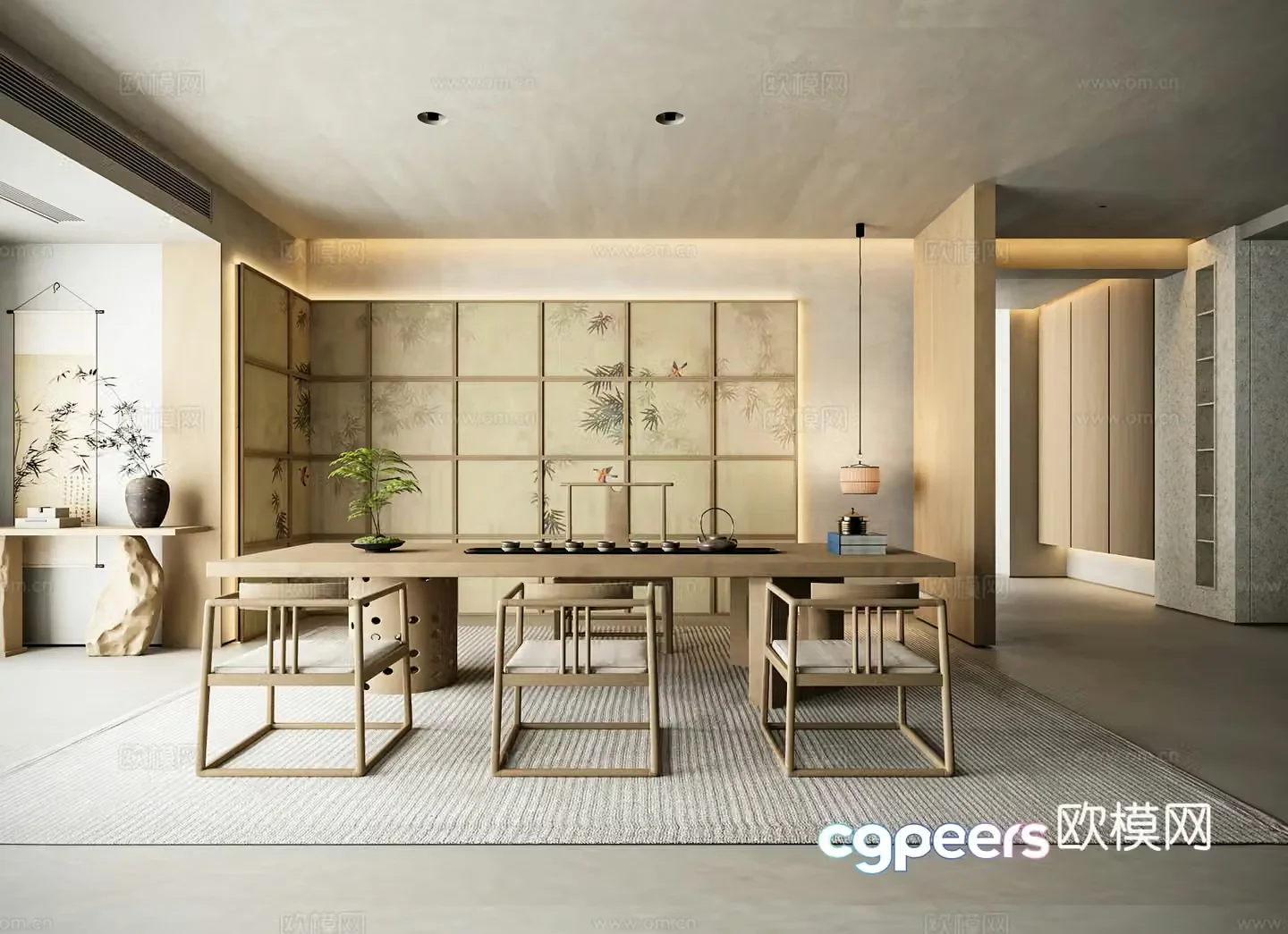 De-living room-making Song’s aesthetic living room 3D model