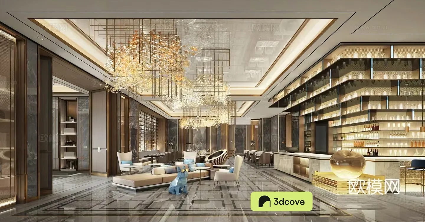 Light luxury club restaurant hotel restaurant western restaurant