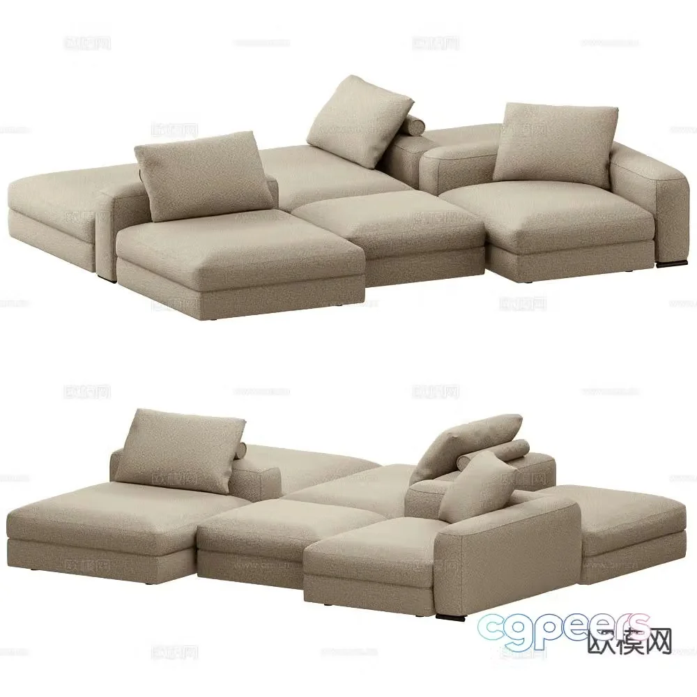 Saba multi-person sofa 3d model