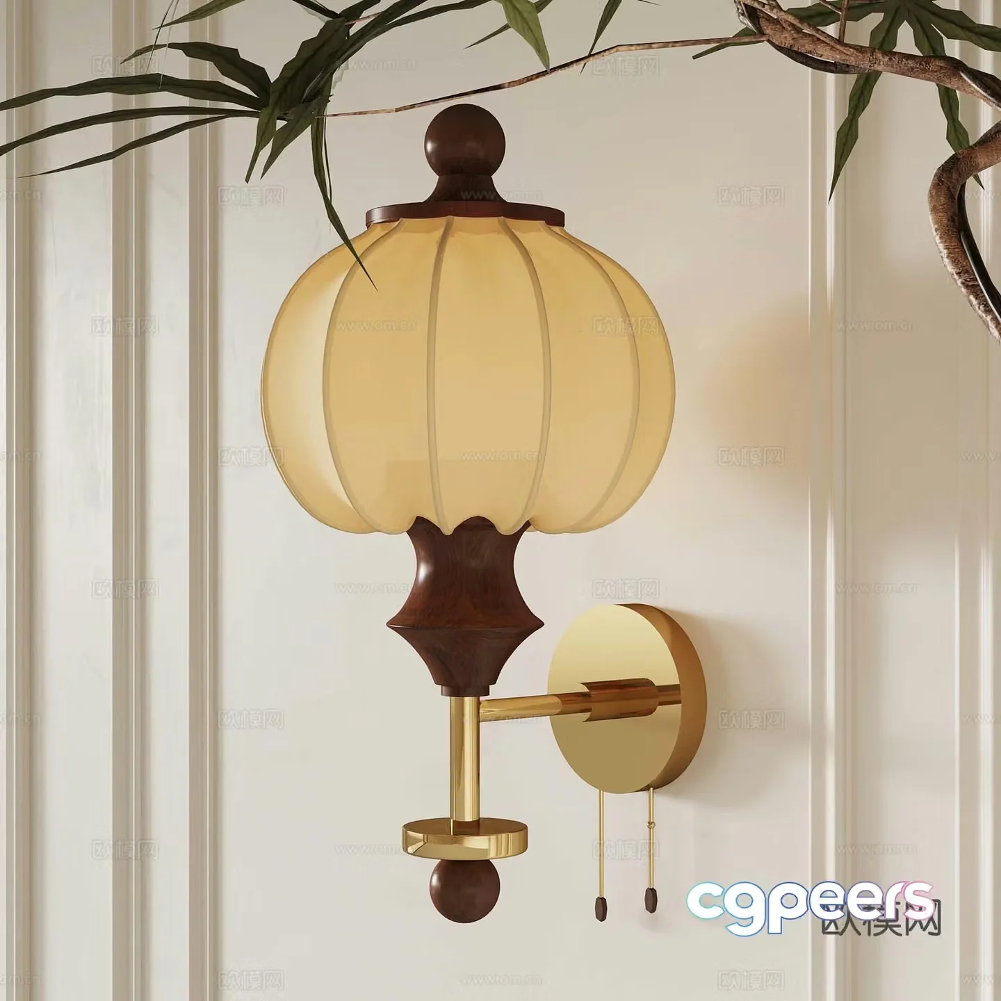 French medieval wall light 3D model
