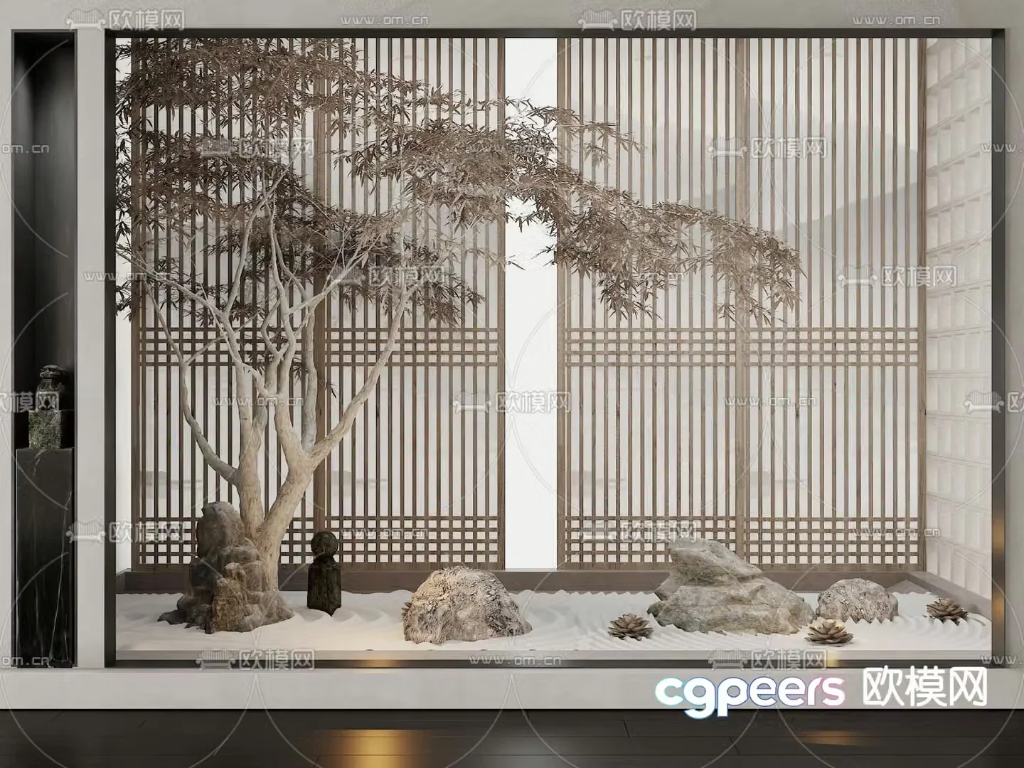 Indoor landscaping landscape sketch 3d model