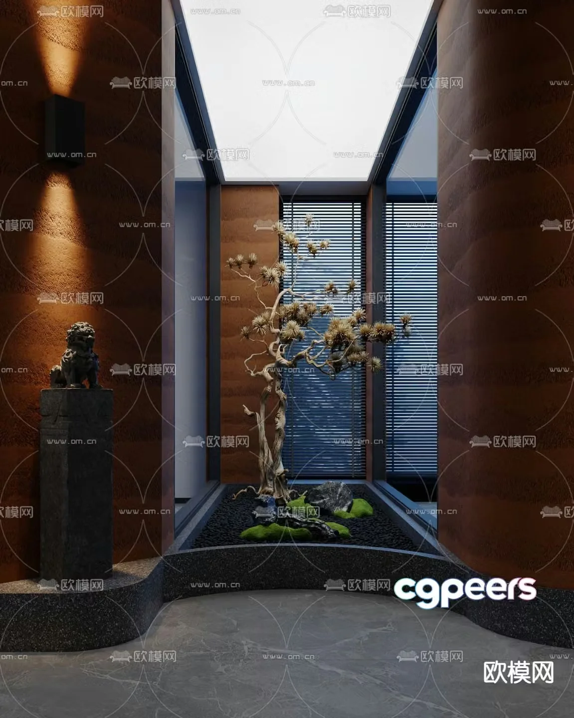 Indoor landscape plant landscaping landscape sketch 3d model