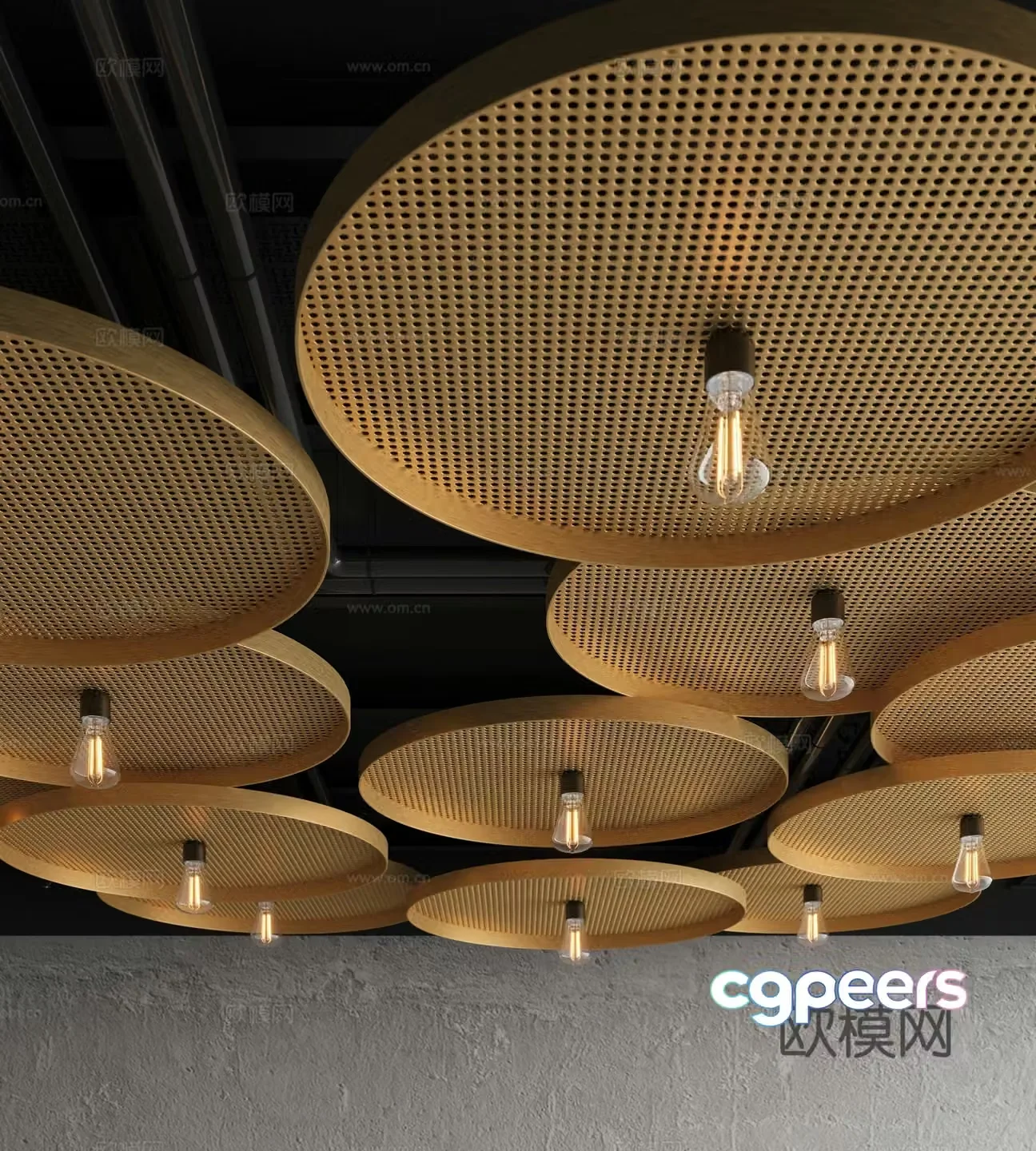 Creative lighting ceiling decoration 3d model