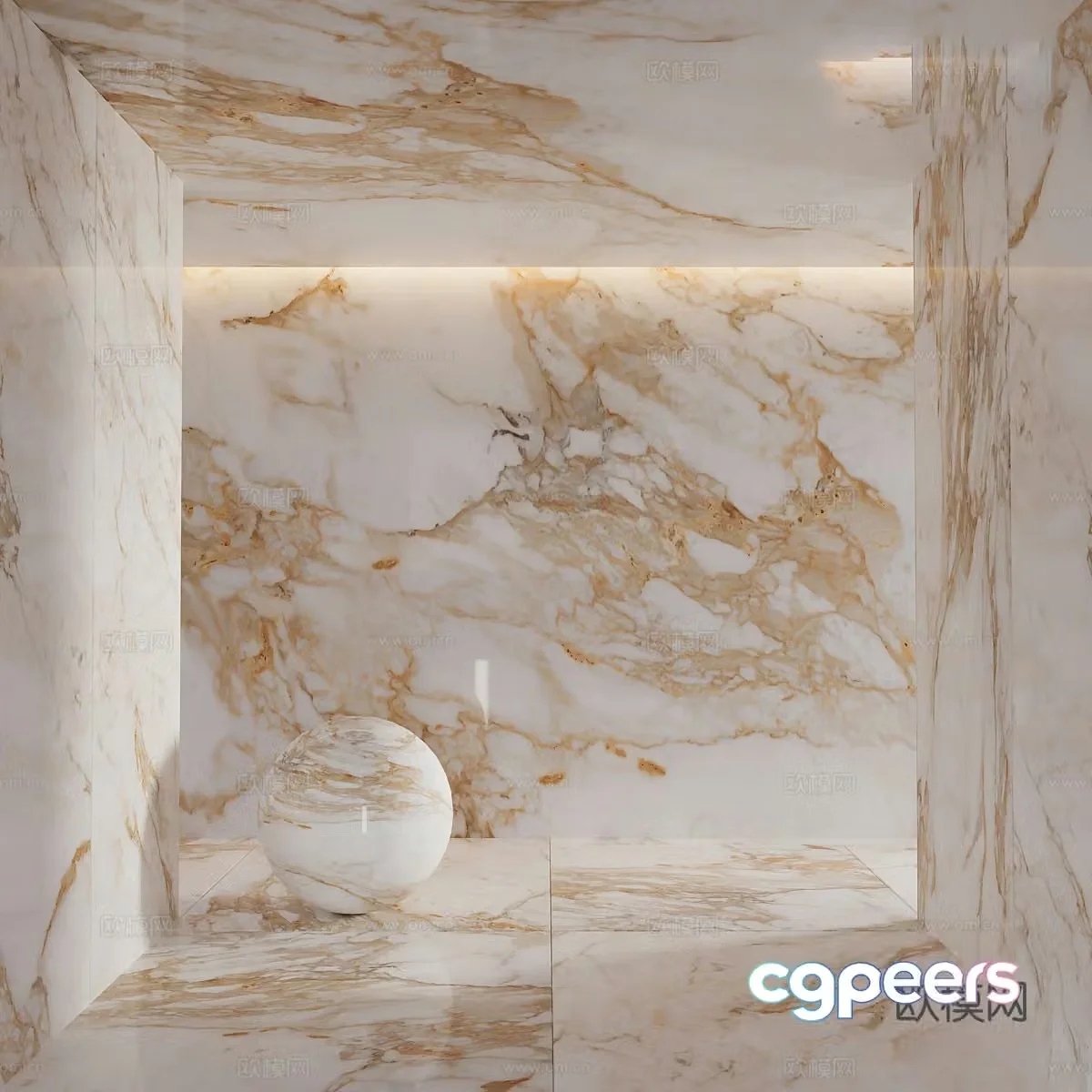 Marble Stone Slab PU Stone 3D Model