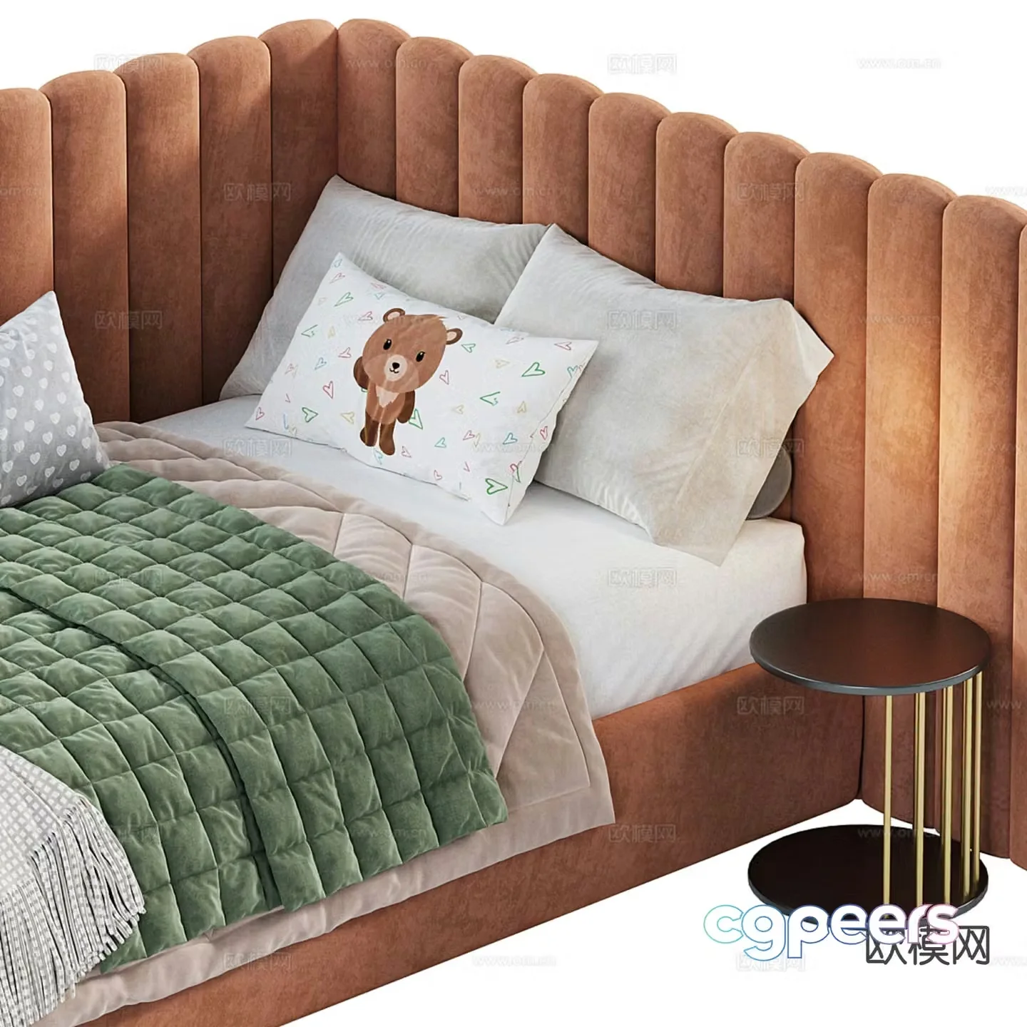 Modern children’s bed sofa bed 3d model