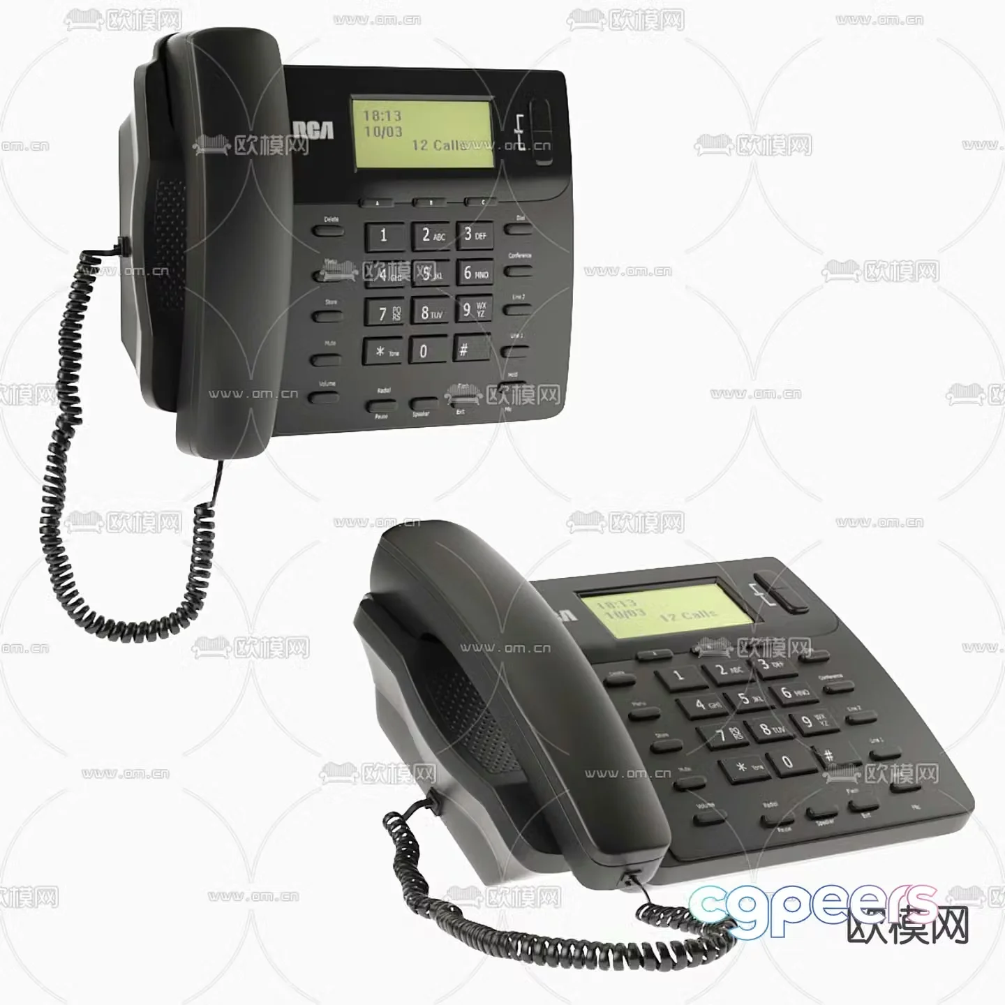 telephone landline landline 3d model