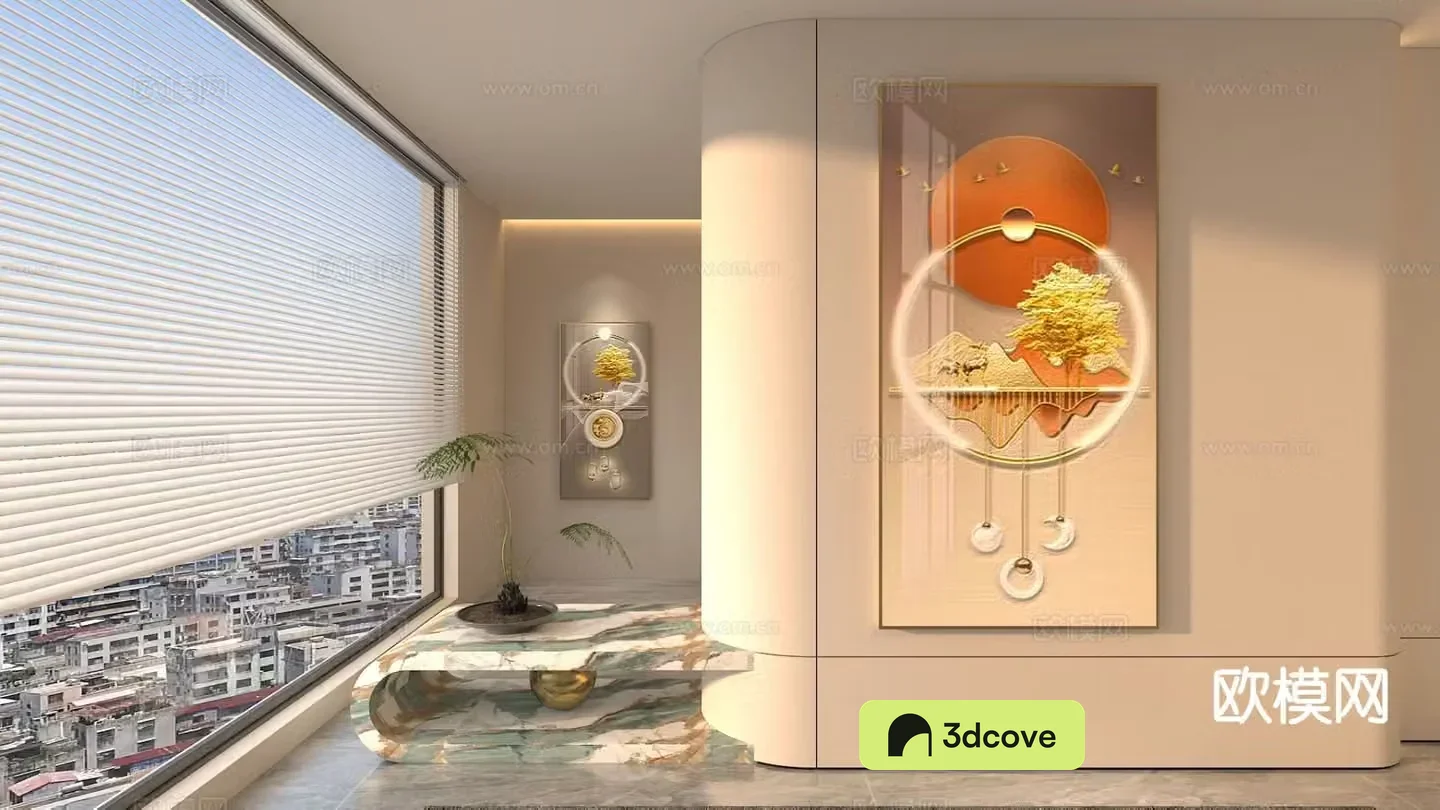 Modern art painting entrance hanging painting decorative painting