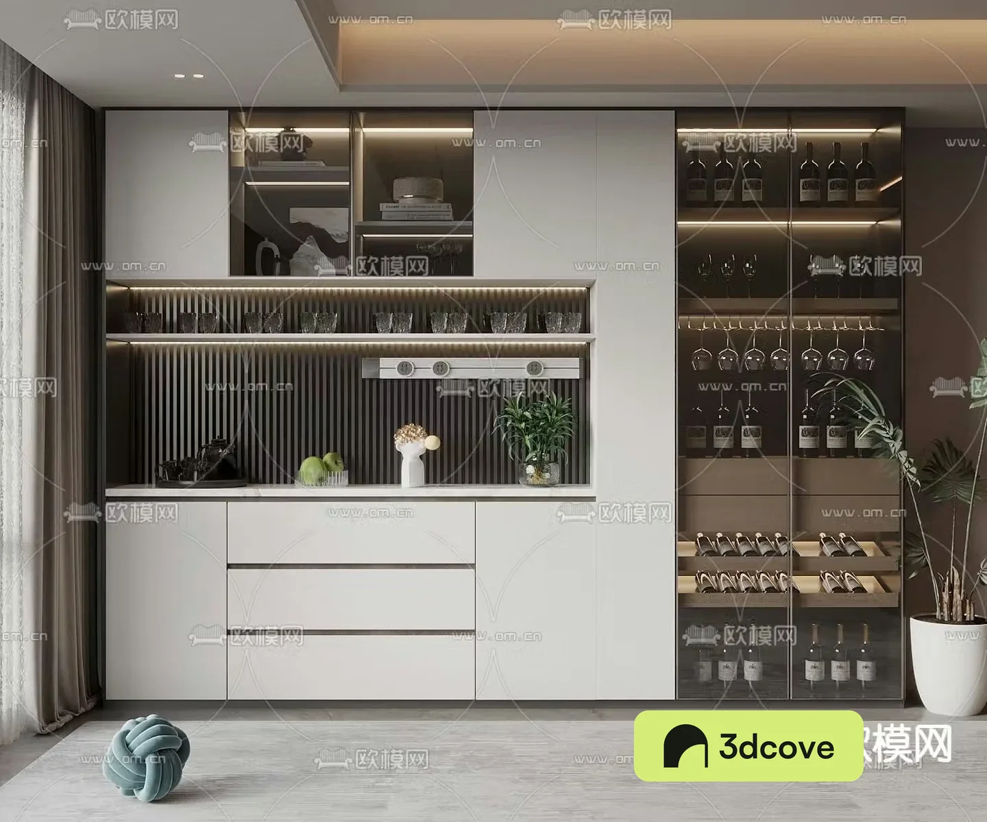 Modern wine cabinet sideboard