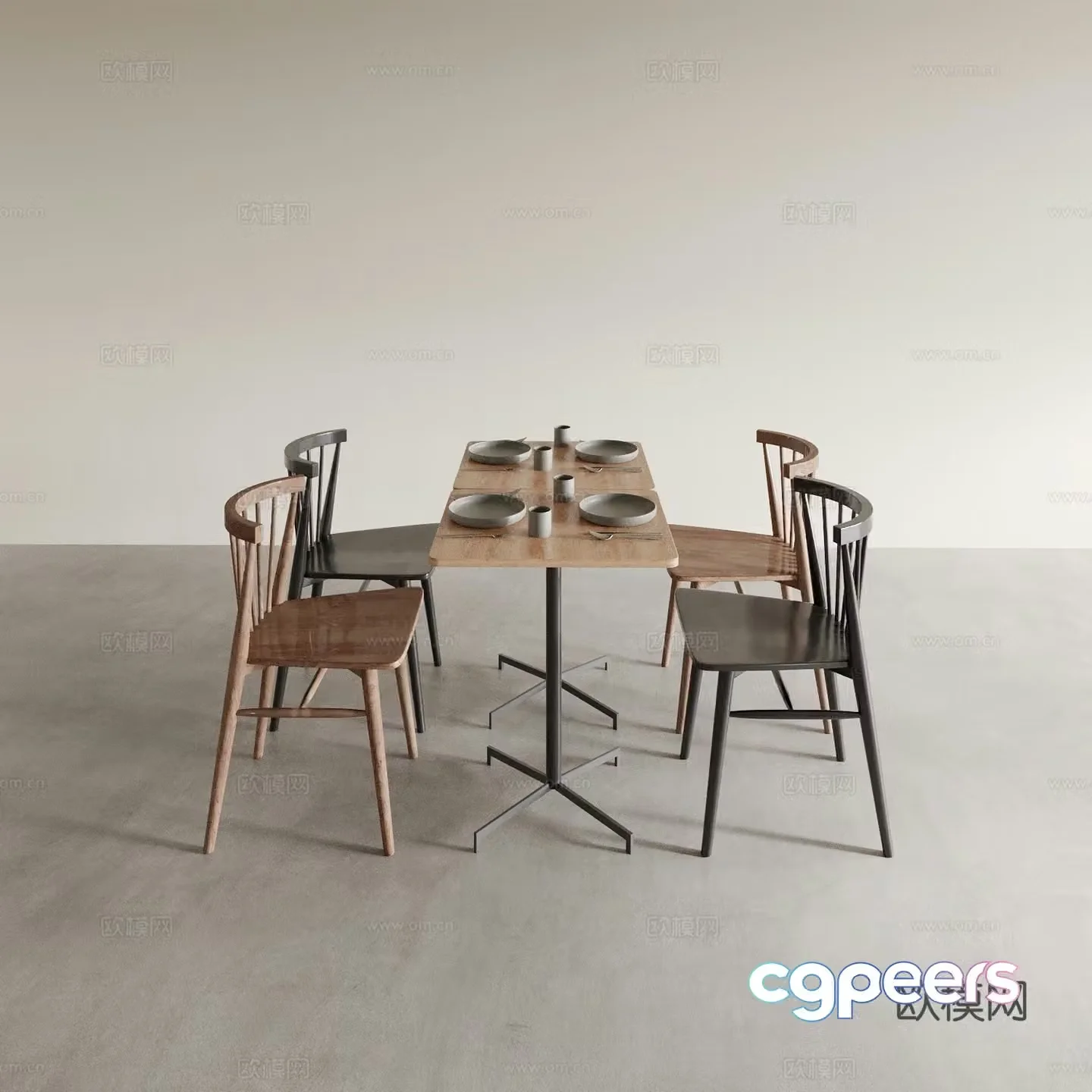 Dining table and chairs living and dining table and chairs dining table and chairs wine table and chairs table and chair combination 3D model