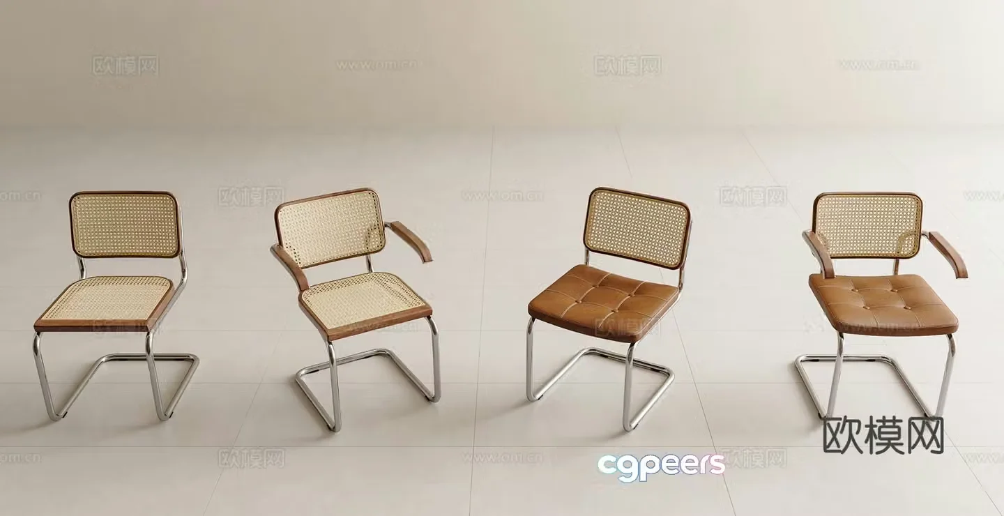 Medieval style chair dining chair 3d model
