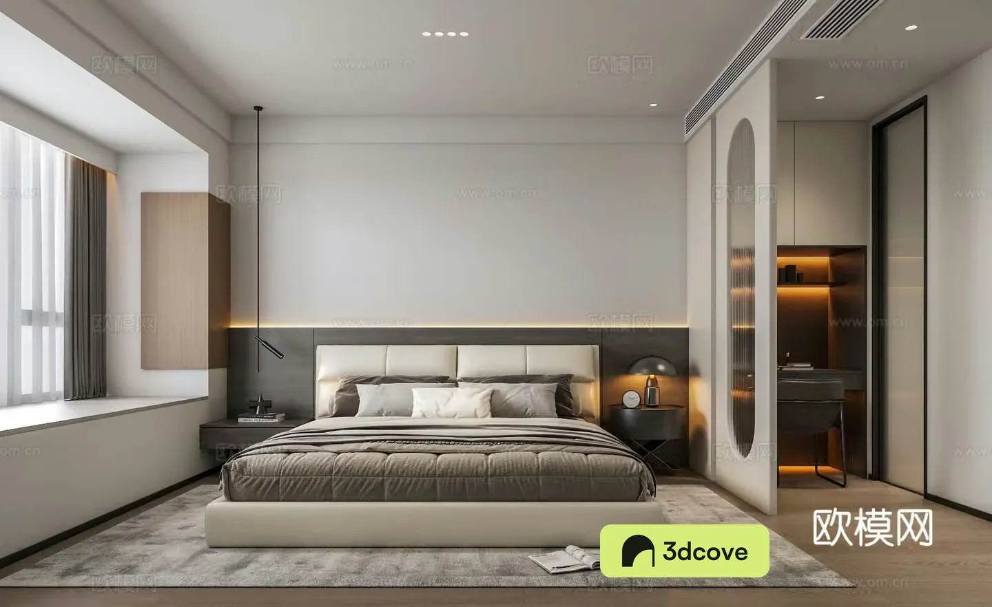 Italian minimalist home bedroom