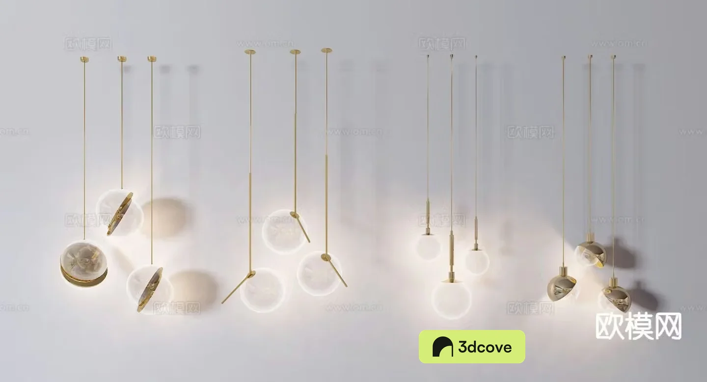 Light luxury glass chandelier