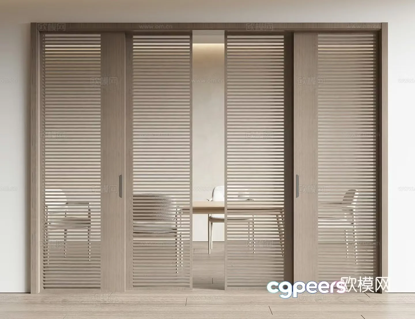 Modern sliding door sliding door 3d model