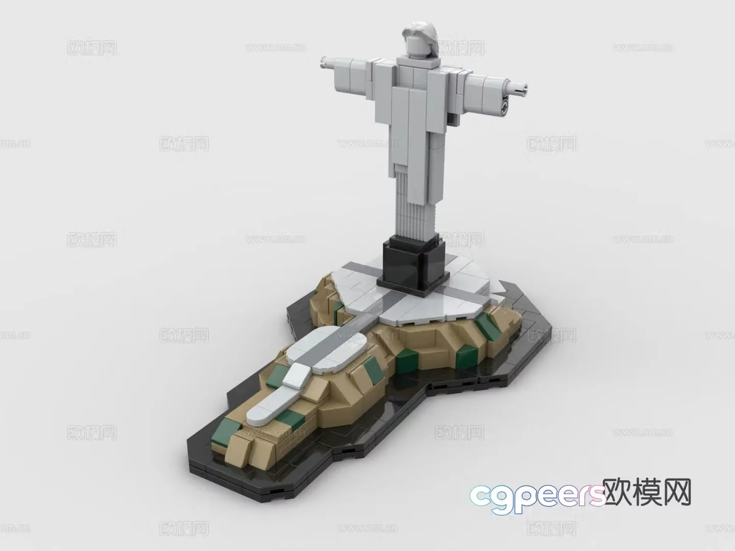 Lego toys building block toys christ statue jesus 3d model