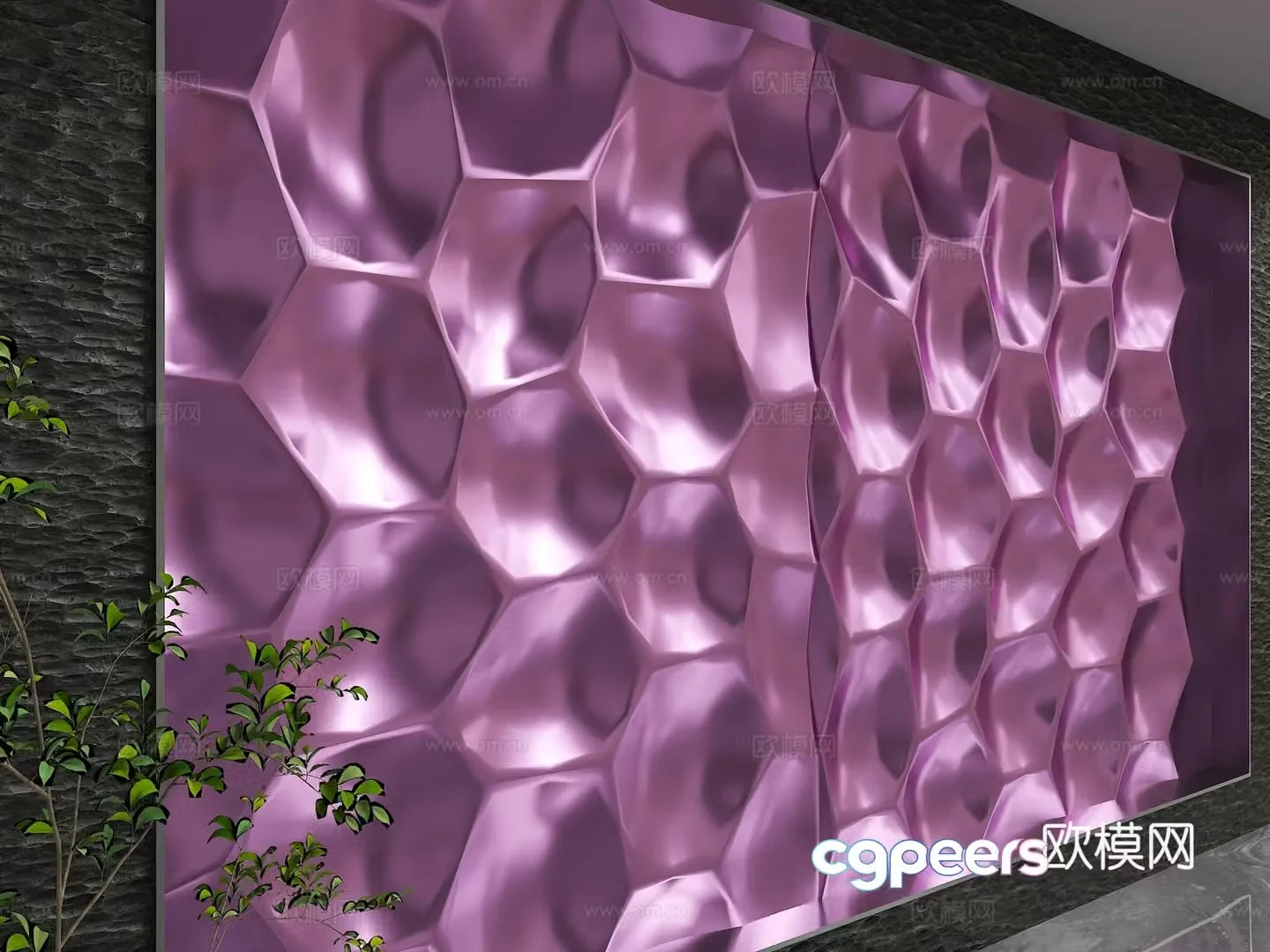 Modern background wall 3d model
