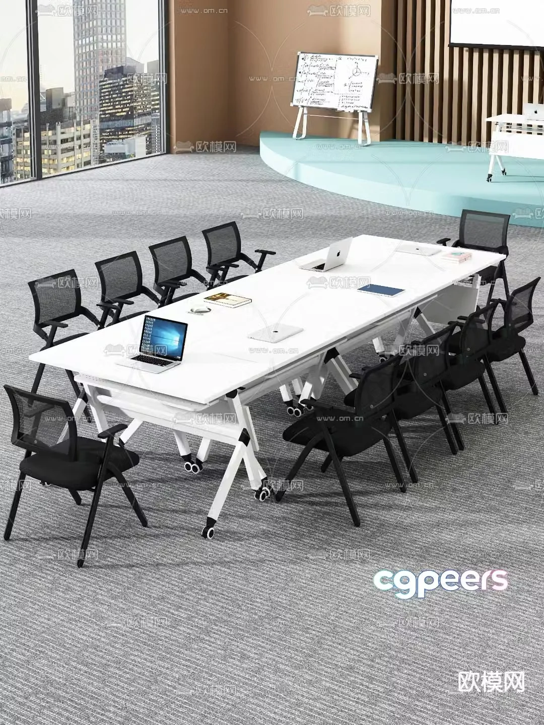 Conference tables and chairs conference table 3d model