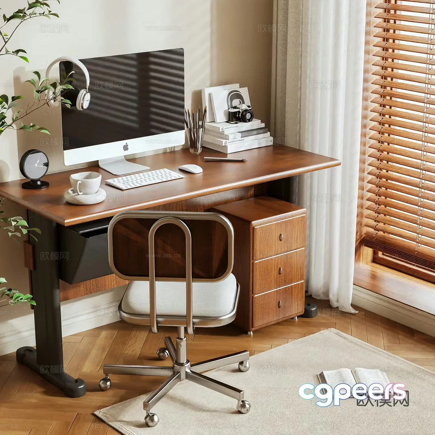 Log Wind Desk 3D Model
