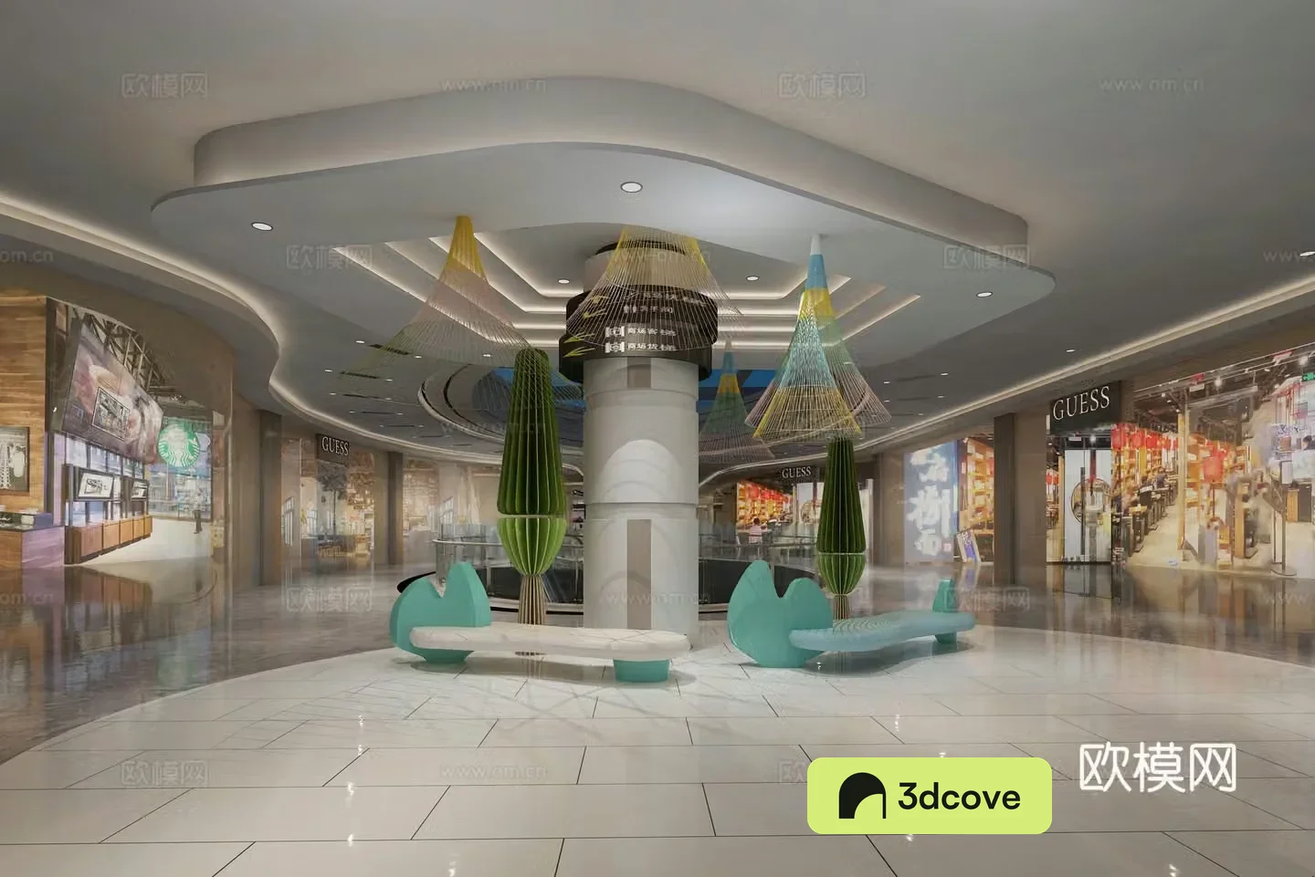 Shopping mall shop shopping mall lounge area