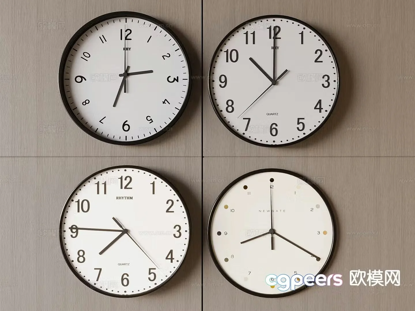 creative clock wall clock clock 3d model