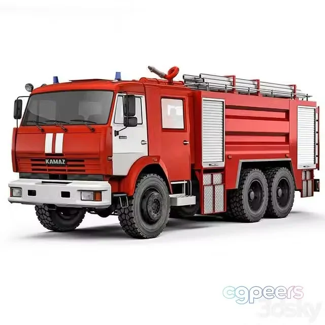 3ds Max Free – Kamaz 53229 AC-60 fire truck 2016