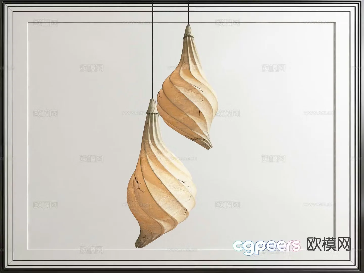 Medieval style chandelier spiral chandelier 3d model