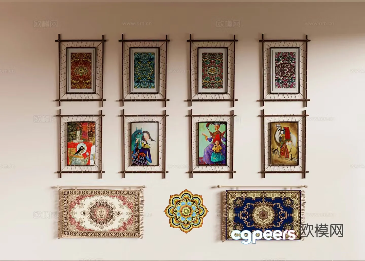 3D model of hanging painting