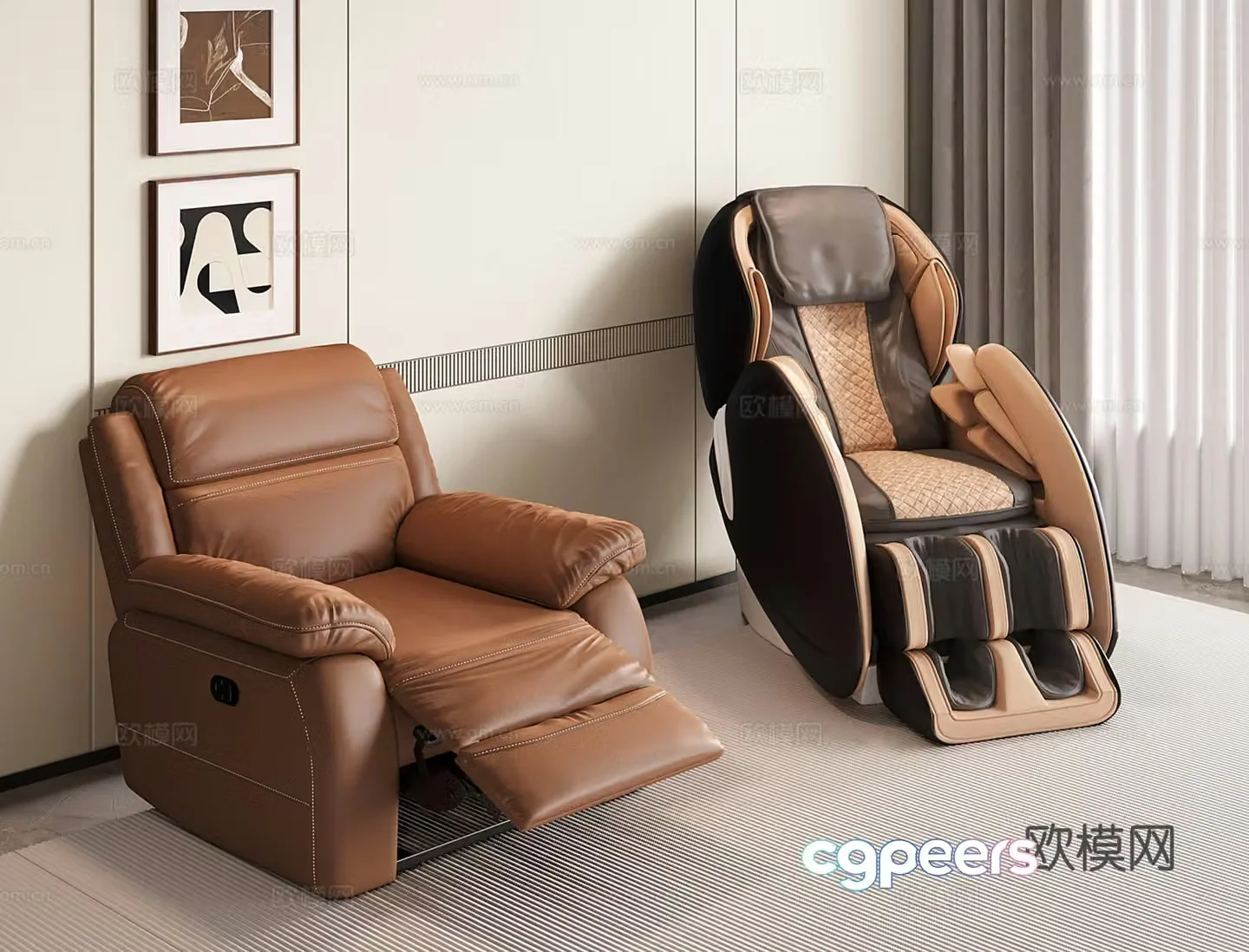 Modern massage chair Fully automatic massage chair 3d model