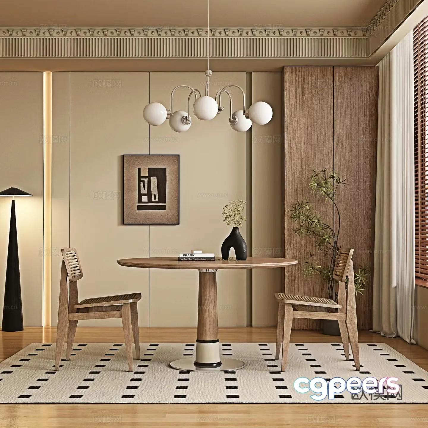 3D model of medieval restaurant