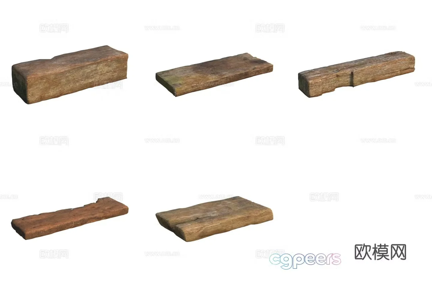 Wood plank wooden pier 3d model