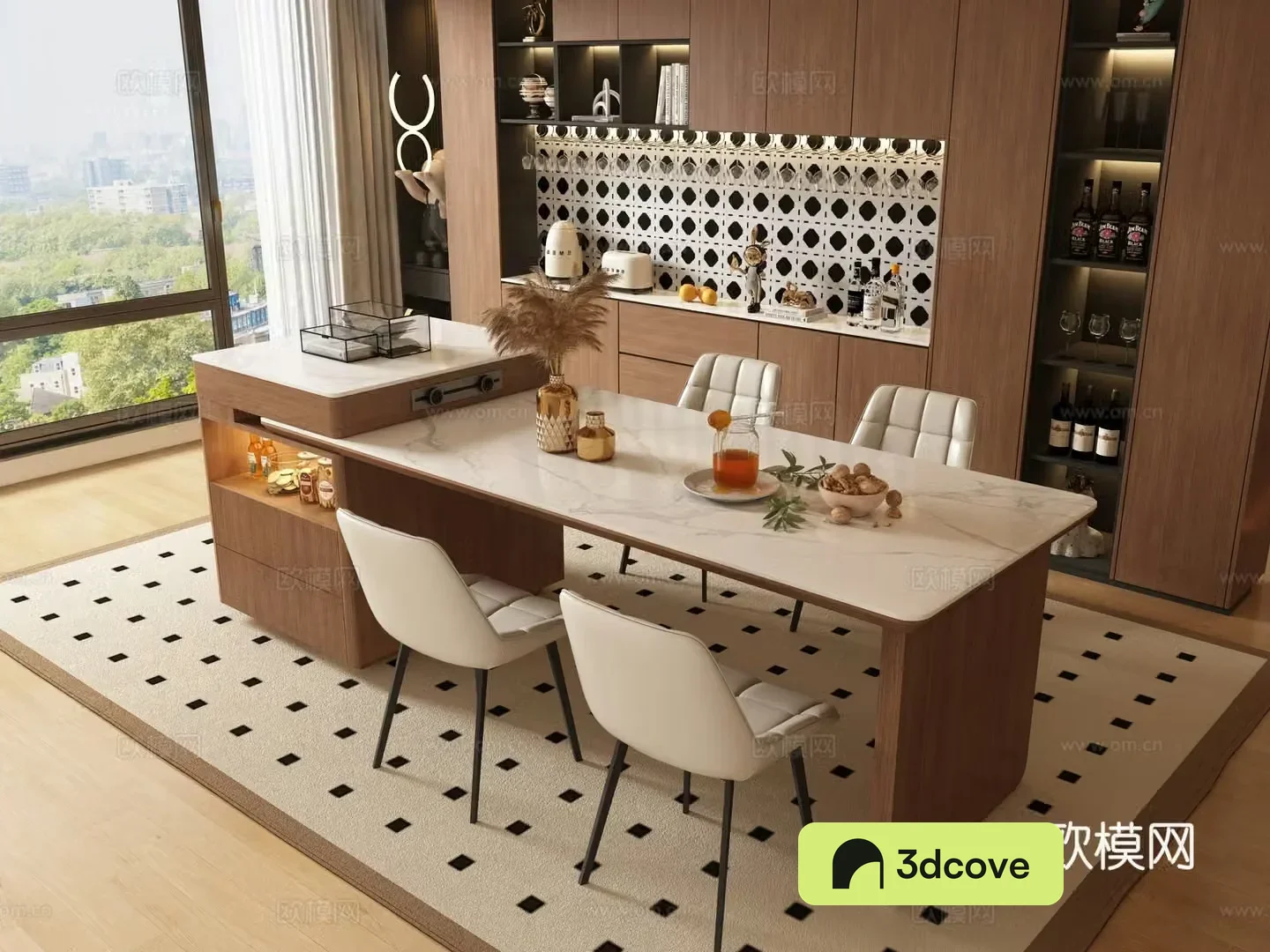 Medieval style dining table and chairs island dining table