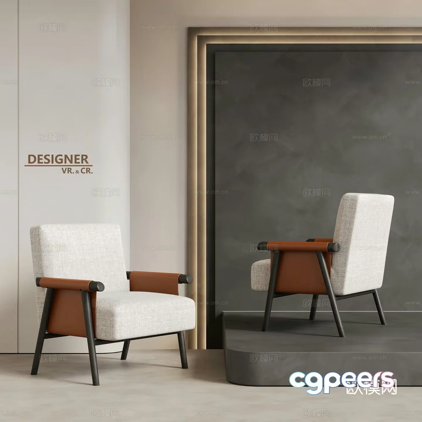 Modern leisure chair sofa chair 3d model