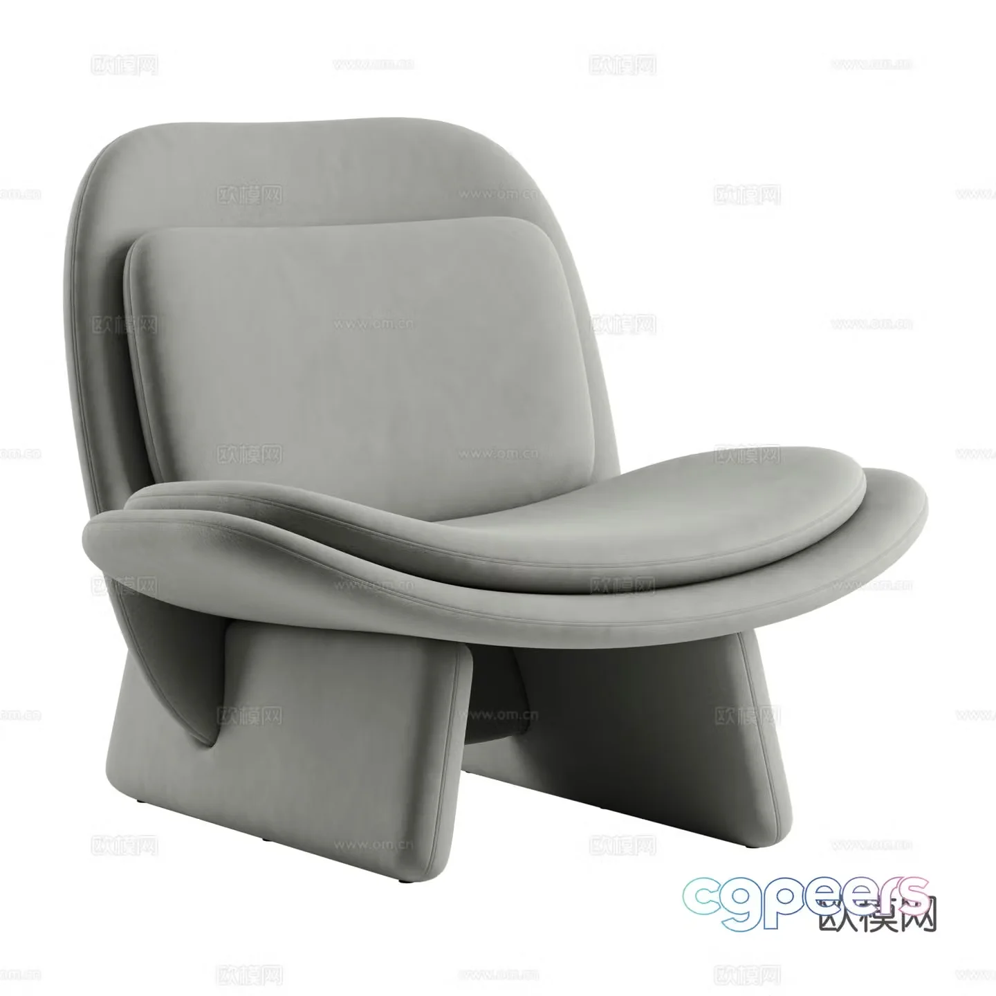 Modern Italian minimalist Baxter ELLI armchair 3d model