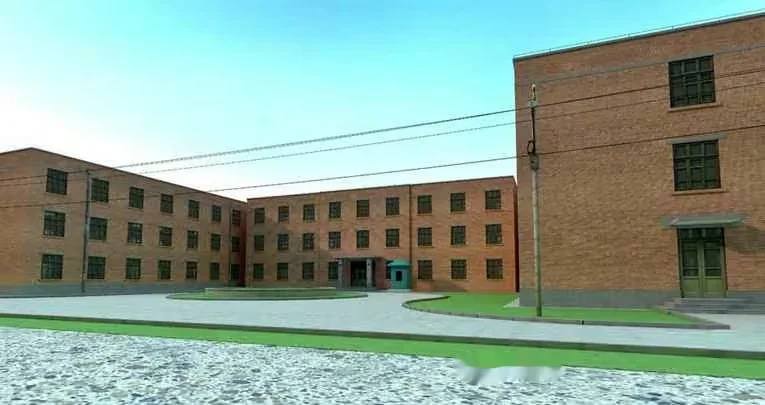 A Large Brick Building 3D Model – 13575 – VRAY Render
