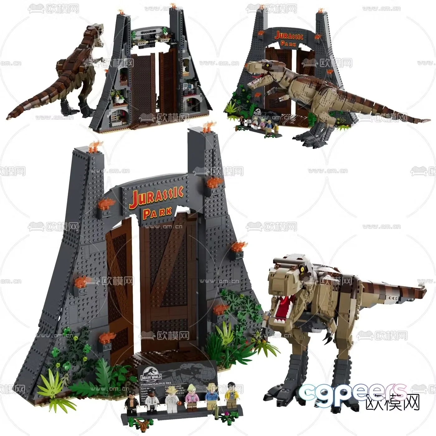 Modern Jurassic Park Rampage Tyrannosaurus Rex 3D model